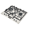 4 Burner Stainless Steel Built-in Gas Hob with Cast Iron Pan Supports