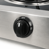 2 Burner Black Glass Tabletop Gas Stove with Multi-Port Burners