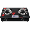 2 Burner Glass Top Gas Stove Heavy Duty Tabletop LPG Propane Gas Cooker