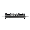 Built-in 3 Burner White Tempered Glass Gas Hob with Cast Iron Pan Supports