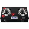 2 Burner Glass Top Gas Stove Heavy Duty Tabletop LPG Propane Gas Cooker