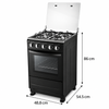 20 Inch 4 Burner Freestanding Gas Cooker with 55L Electric Oven