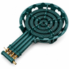 Commercial Cast Iron Gas Burner with Multi-Ring Burner Head