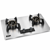 2 Burner Stainless Steel Built-in Gas Hob with Copper Multi-Ring Burners