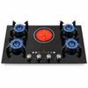 4 Gas Burner + 1 Electric Built-in Hybrid Hob