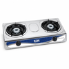 2 Burner Stainless Steel Tabletop Gas Stove for Household Cooking