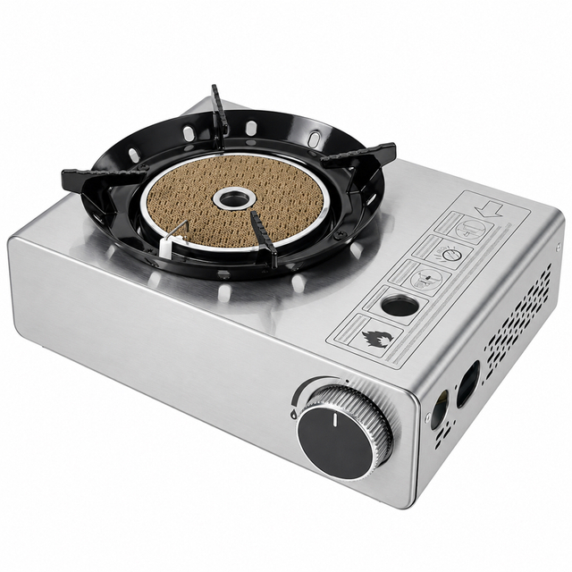 Portable Single Burner Infrared Butane Gas Stove with Carrying Case