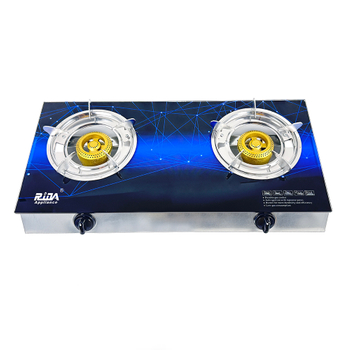goo　Rock StoveとBrassShieldStoveLの2点 2 Burner Tempered Glass Tabletop Gas Stove | RD-GD446 | RIDAX