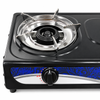 2 Burner Tabletop Gas Stove with Stainless Steel Burner Trays