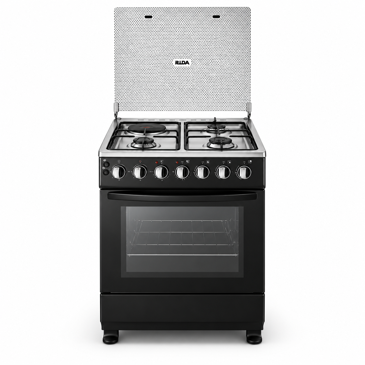 24 Inch Freestanding Gas Cooker with Electric Hotplate and 88L Oven