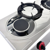 2 Burner Stainless Steel Table Top Gas Stove with Infrared Burners for Home Cooking